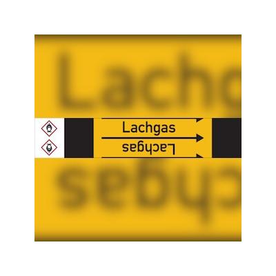 Rohrleitungskennzeichen Lachgas - 33000x105 mm Folie selbstklebend