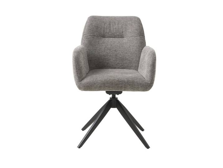 freiraum Armlehnstuhl ROXANA, drehbar, Wipp-Relax-Funktion, Grau, Stoff-Brego - 57,5x88x62cm (BxHxT)