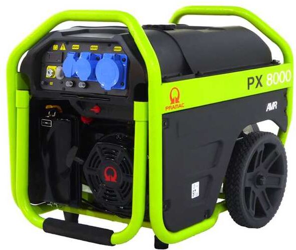 Pramac PX 8000 - Generatore di corrente carrellato con AVR e avv. elettrico 5.4 kW - Continua 4.5 kW Monofase