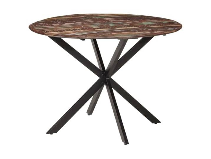 HKLGBVCR Esstisch, 110 x 78 cm, Massivholz, recycelter Stahl