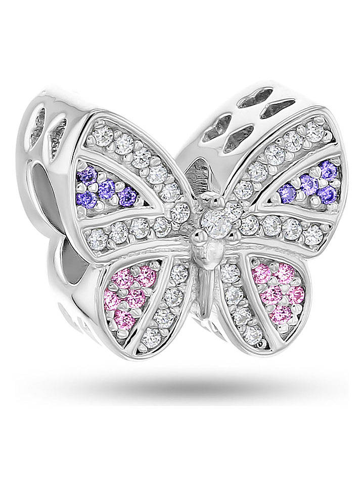 CHARM'S Silber-Bead mit Edelsteinen - onesize