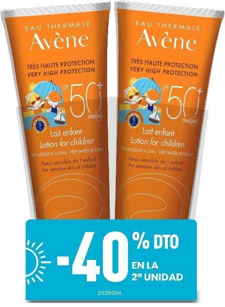 AVENE Pack Leche Solar Infantil Spf50 2X