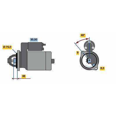 BOSCH Starter 0 986 023 520 für SMART Mercedes MITSUBISHI