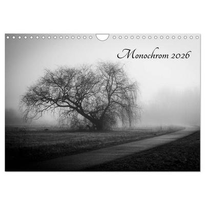 Monochrom 2026 (Wandkalender 2026 DIN A4 quer), CALVENDO Monatskalender