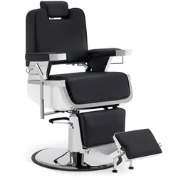 BarberPub Friseurstuhl mit Kopfstütze Kippbar, Friseureinrichtung  mit Hydraulikpumpe 360° Drehbar, Bedienungsstuhl Höhenverstellbar, Barber Stuhl Kunstleder, 3823