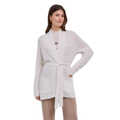 Cardigan FALKE "FALKE Cardigan", Damen, Gr. S, off, weiß (2040), Strickjacken