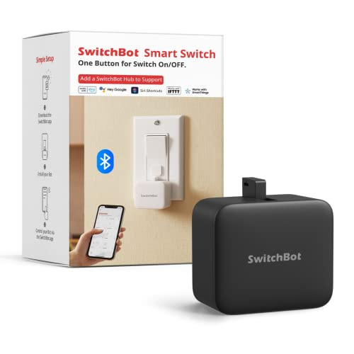 SwitchBot Smart Switch Button Pusher - Bluetooth met app- of timerbediening, zwart