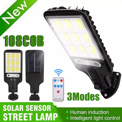 PRiME Commercial Solar Street FloodLight LED Light Outdoor Area Dusk To Dawn Wall Lamp With Remote, IP65 Waterproof Security 600 Brightness 72led