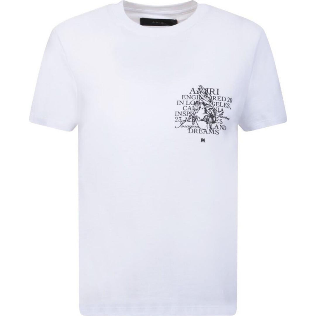 Amiri kostbare herinneringen ontwerp wit T-shirt