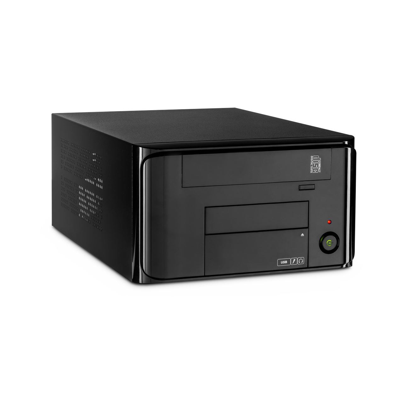 Inter-Tech Mini ITX MI-008 black 2X USB3.0,138x220x340mm