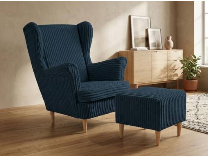 Family Meble Ohrensessel mit Fußhocker Idylla – Variante Idylla 77