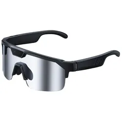 Zeblaze, Unisex, Sportbrille, Q01 Silver Sports Sunglasses (Silver), Silber