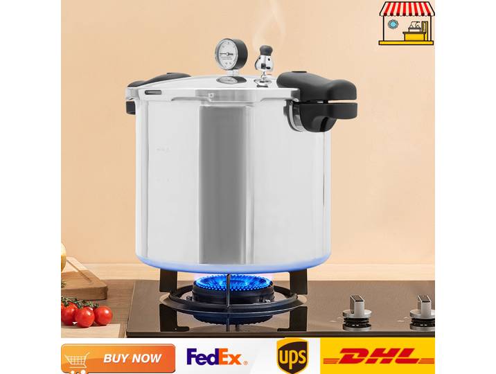 Casserole à pression anti-explosion en alliage d'aluminium 90Kpa 32cm Casserole à pression moderne avec couvercle Appareil de cuisson de cuisine 22L/23Qt
