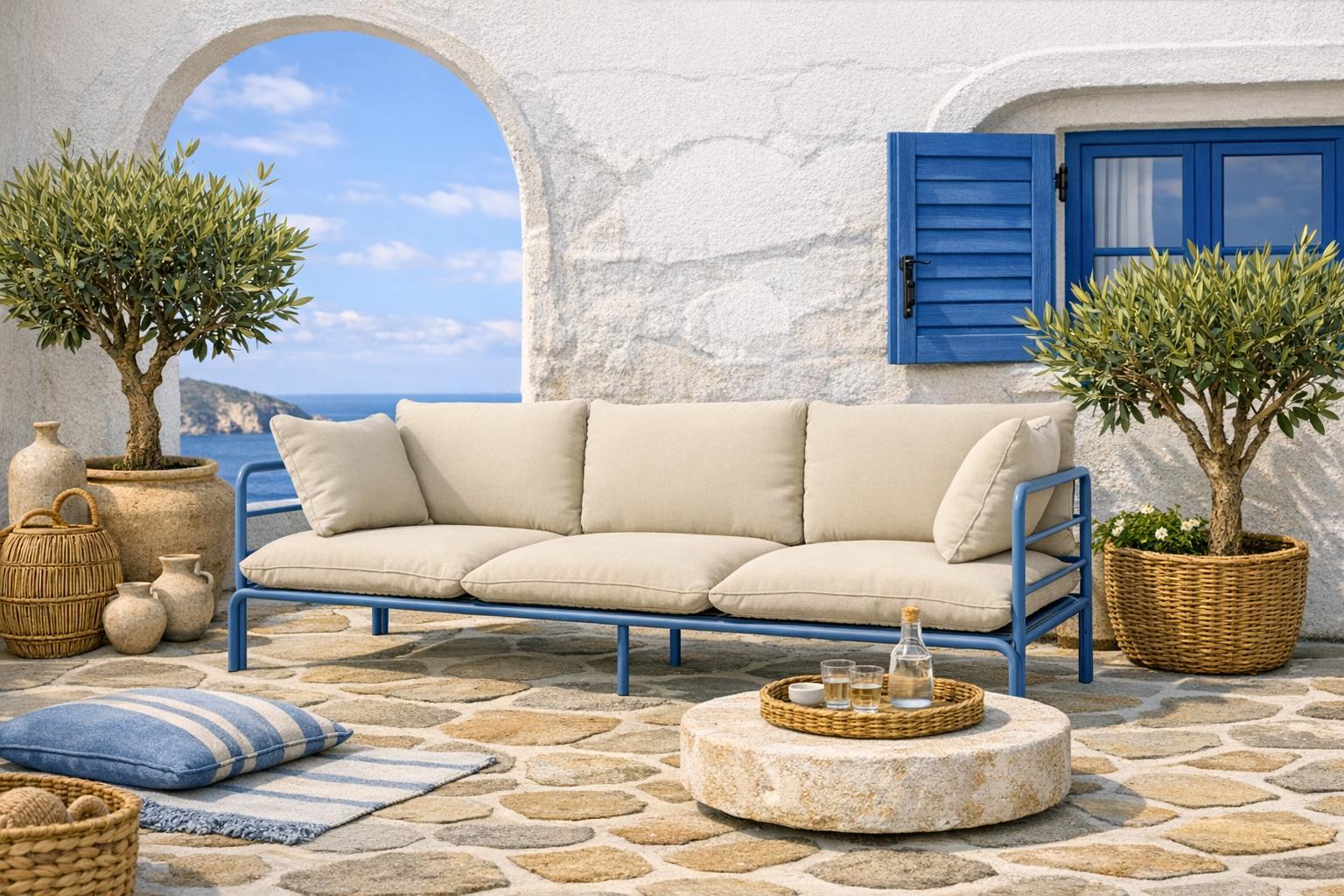 Garten Sofa Wenecja 3 Sitzer bequem, wetterfest und ideal für Terrasse und Garten