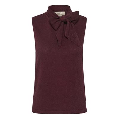Kurzarmpullover CREAM "Damen Strickpullover kurzarm CRZaria", Damen, Gr. M, rot (fudge), Pullover