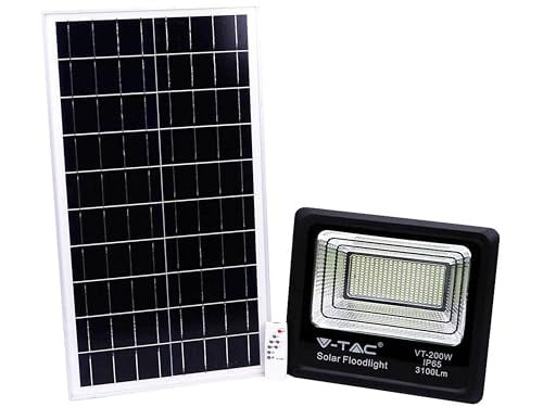 V-TAC LED-floodlight met zonnepaneel en afstandsbediening