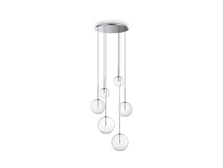 Ideal Lux EQUINOXE Cluster-Deckenleuchte mit 6 Leuchten, Chrom