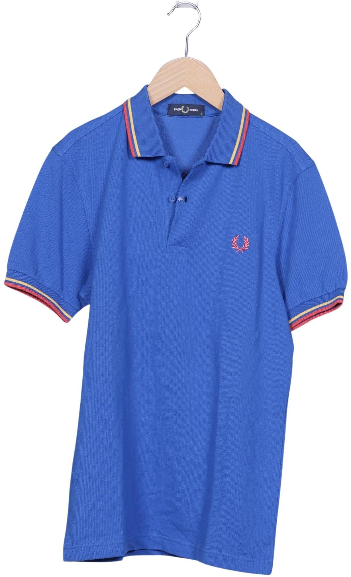 Fred Perry Herren Poloshirt, Blau, Gr. S, Baumwolle - Second Hand