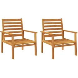 vidaXL Gartensessel 2 Stk. Massivholz Akazie
