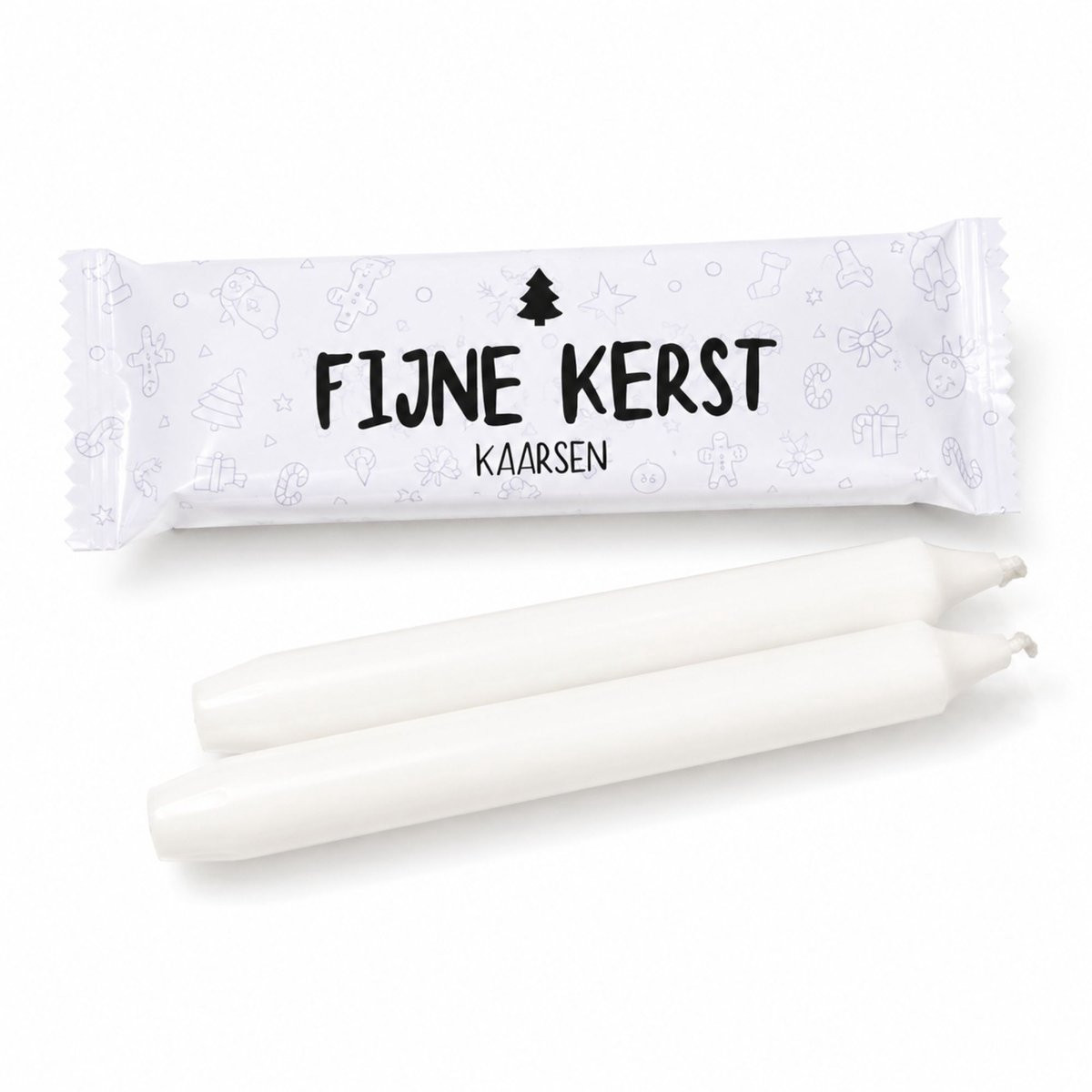 Memories Are Timeless Fijne Kerst Kaarsen - 2 Witte Dinerkaarsen in Luxe Cadeauverpakking