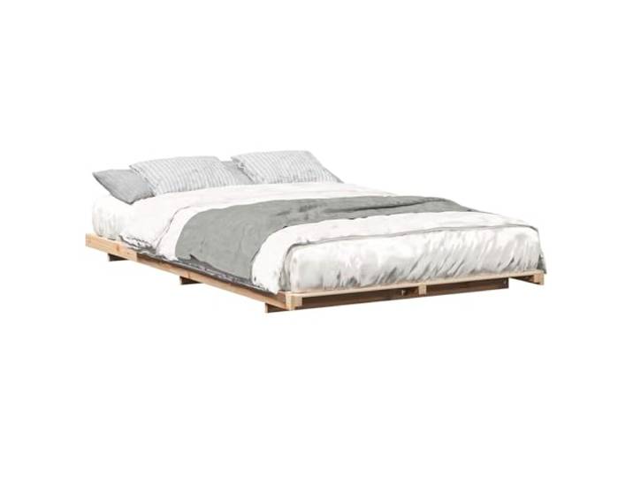 vidaXL Bettrahmen Braun 120 x 190 cm Massives Kiefernholz