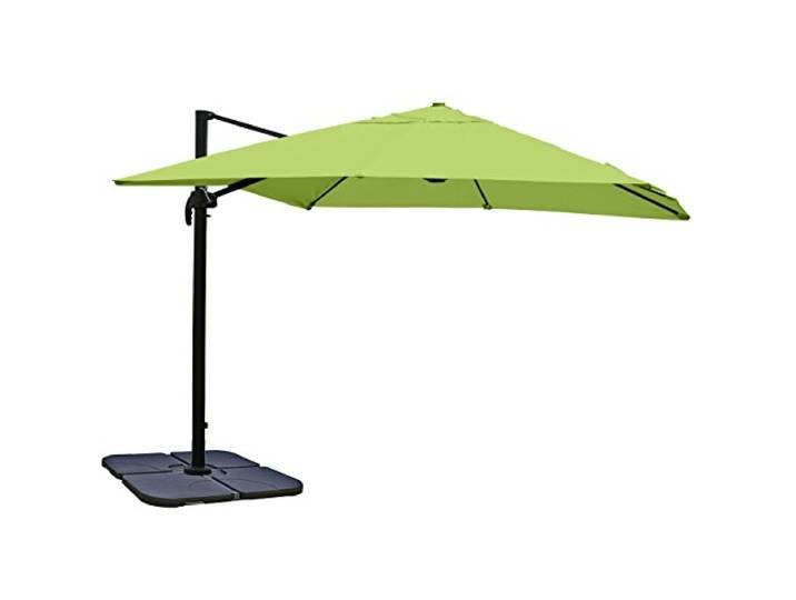 Mendler Gastronomie-Ampelschirm HWC-A96 3x3m Polyester - grün