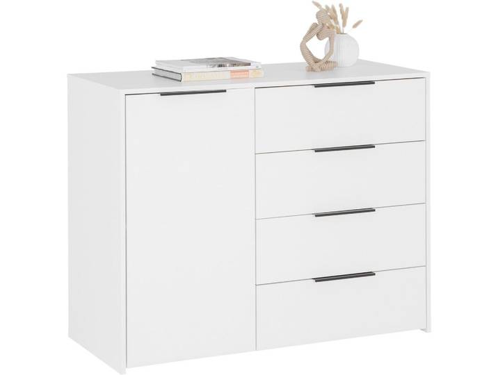 Kommode 114,5 cm Alan 3, Weiß