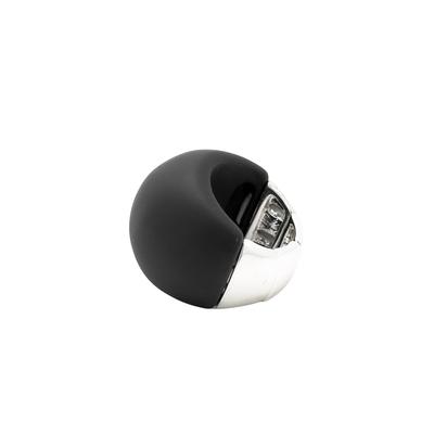 Fingerring "BlackSphere", schwarz, COLLEZIONE ALESSANDRO, Fingerringe, Damen, Acryl, Fingerring