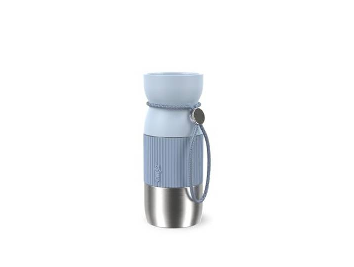 Isolier-Trinkbecher, EMSA beYou Cup Mug, aromatischer Trinkgenuss, 100% dicht, spülmaschinengeeignet, 0,36L, für unterwegs, draußen, Büro, mit Trageband, Blau, N2191600