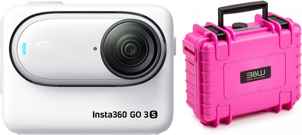 INSTA360 GO 3S 64GB White + étui B&W; type 500 rose