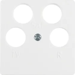 Hager/Berk Zentralplatte pws f.4Loch Antennendose 148409