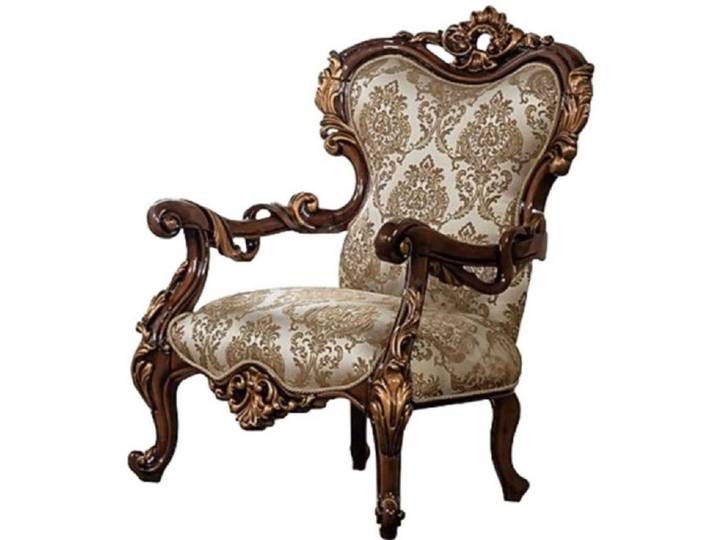 Xlmoebel Ohrensessel Eleganter Samt Sessel im Barock-Stil mit geschwungenen Beinen (Ohrensessel), Hergestellt in Europa
