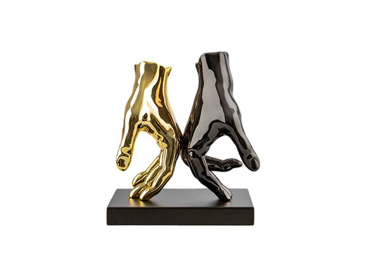 Design Deko-Objekt „Manos“ Schwarz, Gold Schuller