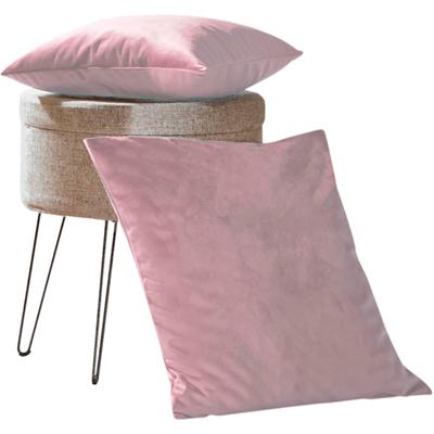 Dekokissen WECKBRODT "Valentin" Gr. 2, rosa (altrosa, unifarben), B:50cm L:50cm, Polyester, Dekokissen_Sitzkissen_Kissenhüllen, Samt-Optik, Velour, Unifarben, Kissenhülle ohne Füllung