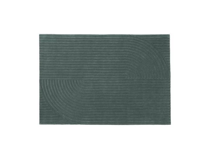 Muuto Relevo Rug Quattro tapis en laine Dark green, 170x240 cm