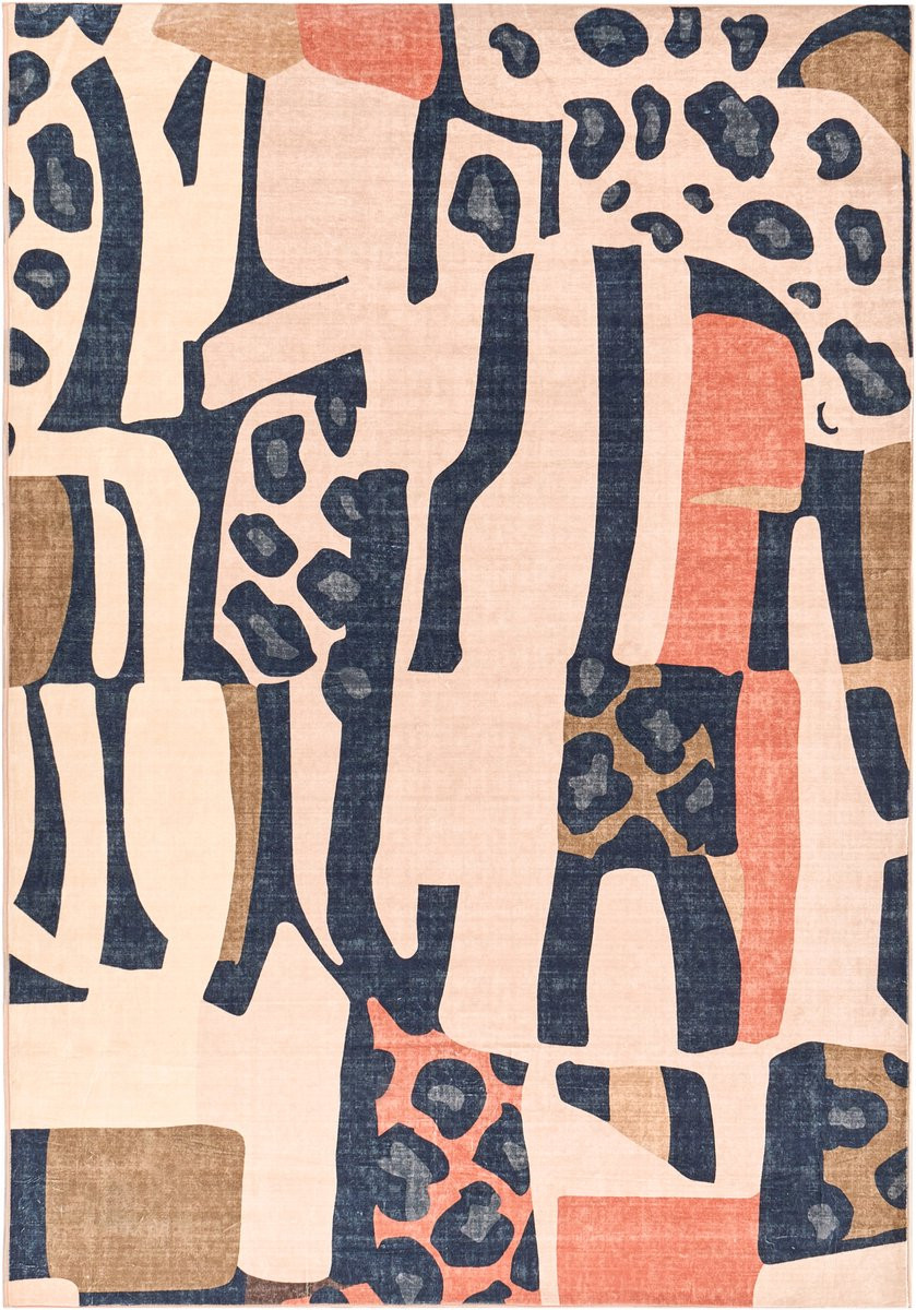Beliani Vloerkleed Abstract Retro Polyester - Rechthoekig