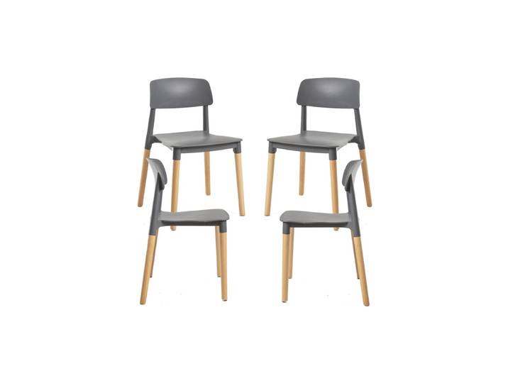 4er Set Estin Stühle - Gris dunkel