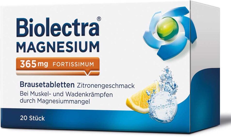 Biolectra Magnesium 365 mg fortissimum Zitrone Brausetabletten