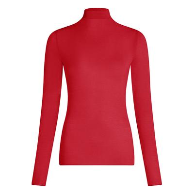 Pyjama HUNKEMÖLLER "super soft Turtleneck shirt with Cashmere", Damen, Gr. XS, rot, Homewear-Sets Pyjama