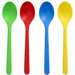 VEPATIM 50x Eislöffel Mehrweg spülmaschinengeeignet extra stabil 13cm div. Farben
