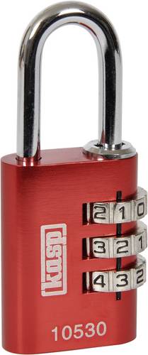 KASP K10530REDD Vorhängeschloss 30mm Rot Zahlenschloss