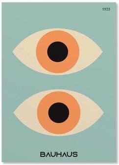 Inspire Essentials Abstract Bauhaus Orange Geometric Wall Art Canvas Prints 18 11.81 17.72 In