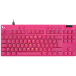 Logitech Pro X Tkl Rapid (DE, Kabelgebunden), Tastatur, Pink