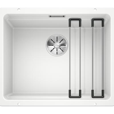 Granitspüle BLANCO "ETAGON 500-U", weiß, B:53cm, Verbundwerkstoff, Küchenspülen, aus SILGRANIT, mit 2 Etagon-Schienen