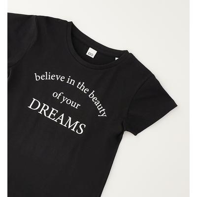 T-Shirt IDO "GIRL SUMMER T-SHIRT", Mädchen, Gr. 128, schwarz, 100% Baumwolle, Shirts T-Shirt