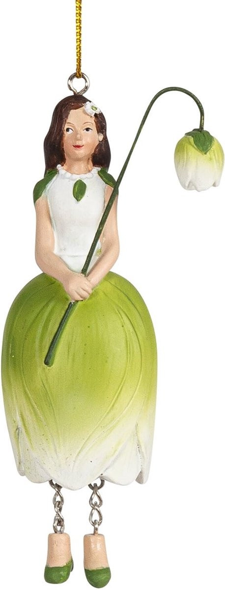 MEA Bloemenmeisje hangend Tulp wit/groen
