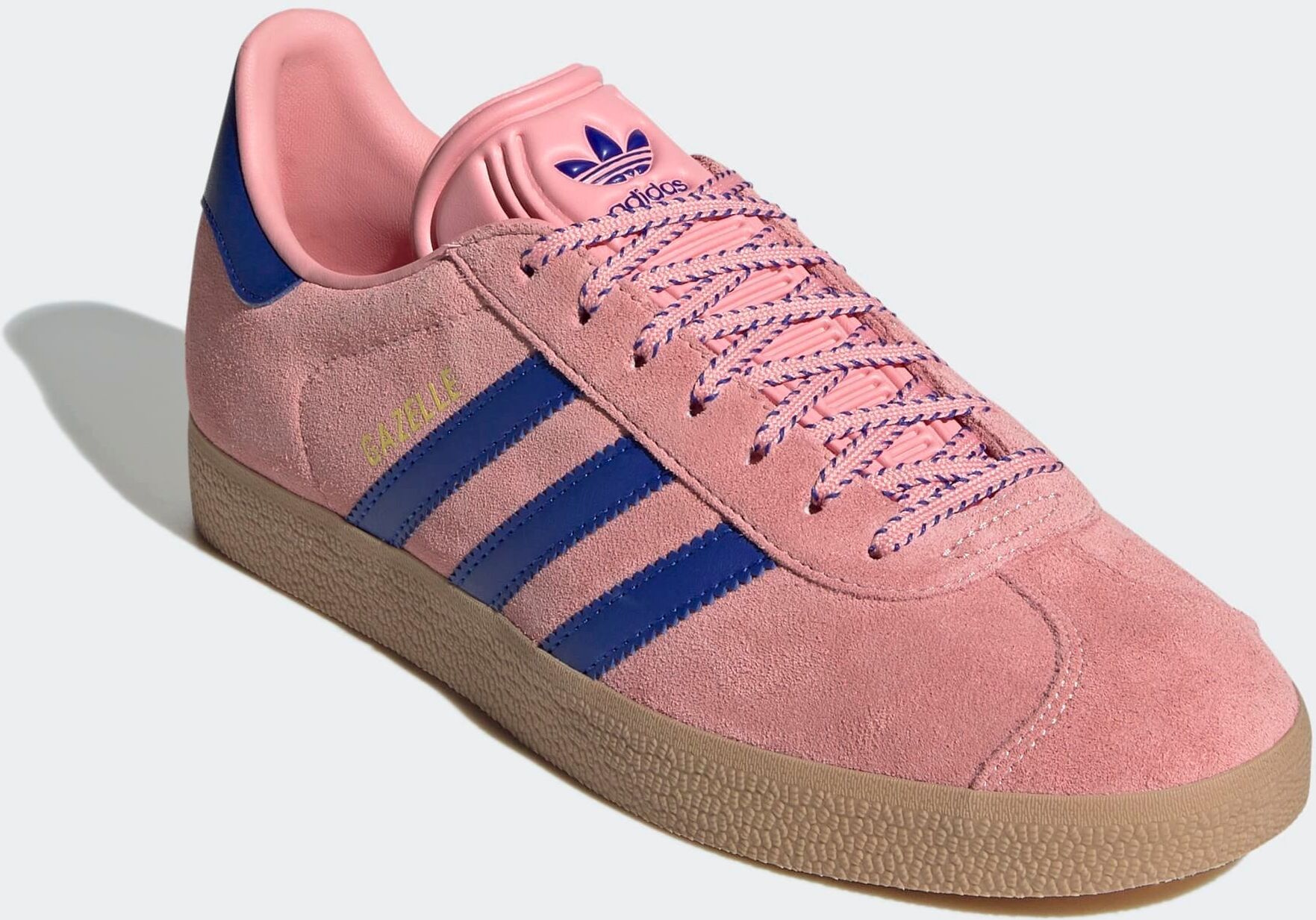 Sneaker ADIDAS ORIGINALS "GAZELLE", Damen, Gr. 40, rosa (semi pink spark, lucid blau, pure sulfur), Leder, Synthetik, Schuhe Sneaker semi pink spark, lucid blau, pure sulfur 40