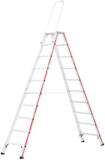 Escabeau avec étrier de retenue, 2x10 marches Hymer (807420)