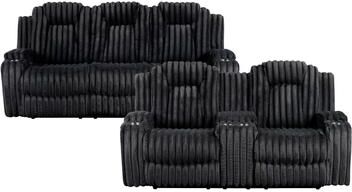 Fremont & Park Brynda Corduroy 2-Piece Manual Double Reclining Sofa Sets