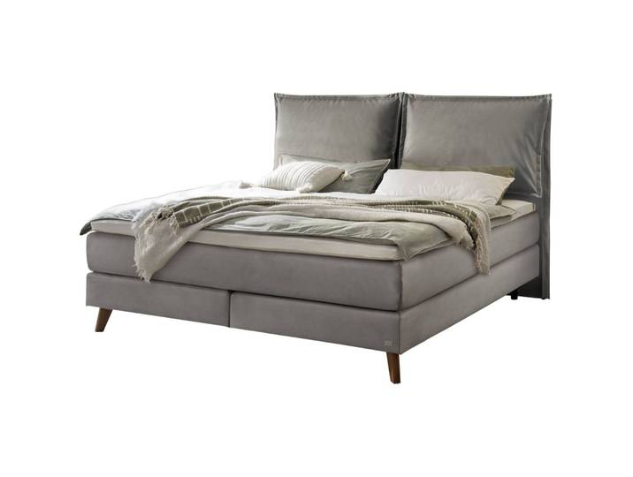 Hasena Boxspringbett Ricarda stahl Stoff 160 x 200 cm - Boxspringbett